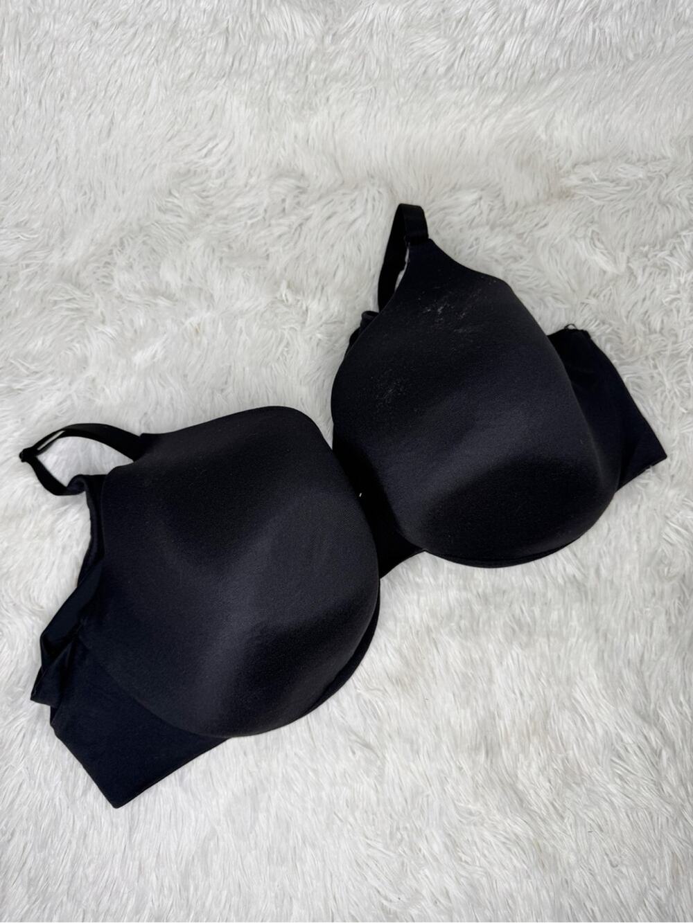 CACIQUE / black back smoother lightly lined full coverage bra / 50DDD